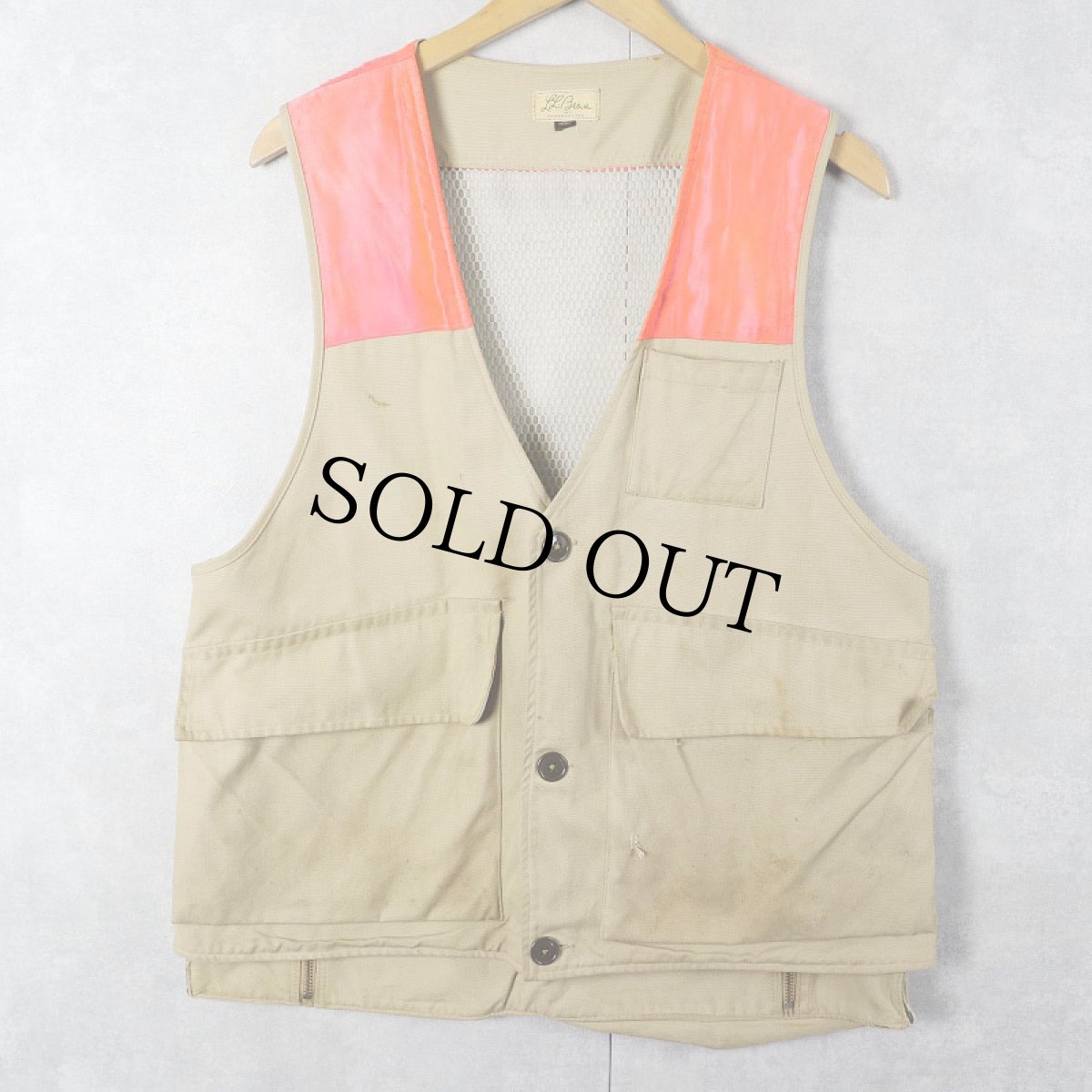 画像1: 50〜60's L.L.Bean 筆記体タグ ハンティングベスト M (1)