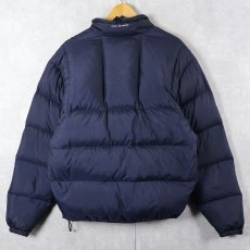 画像2: 90's POLO SPORT Ralph Lauren ロゴ刺繍 ナイロンダウンジャケット NAVY M (2)