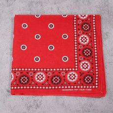 画像1: 60's GUARANTEED FAST COLOR 花柄 バンダナ (1)