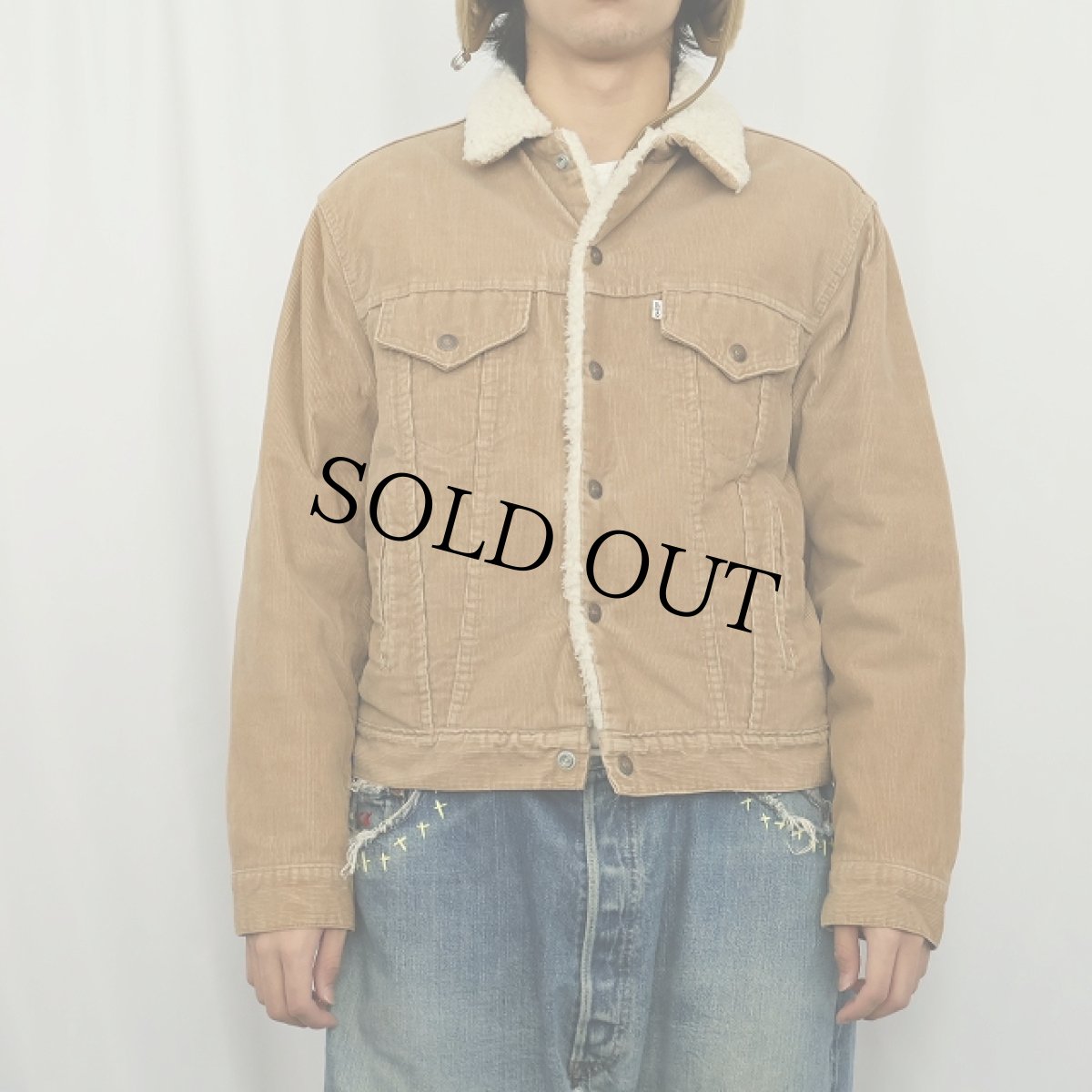 画像2: 70's Levi's USA製 70608 コーデュロイボアジャケット SIZE42 (2)