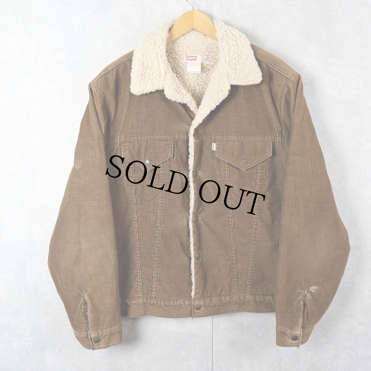 画像1: 70's Levi's USA製 70605-1529 コーデュロイボアジャケット BROWN L (1)