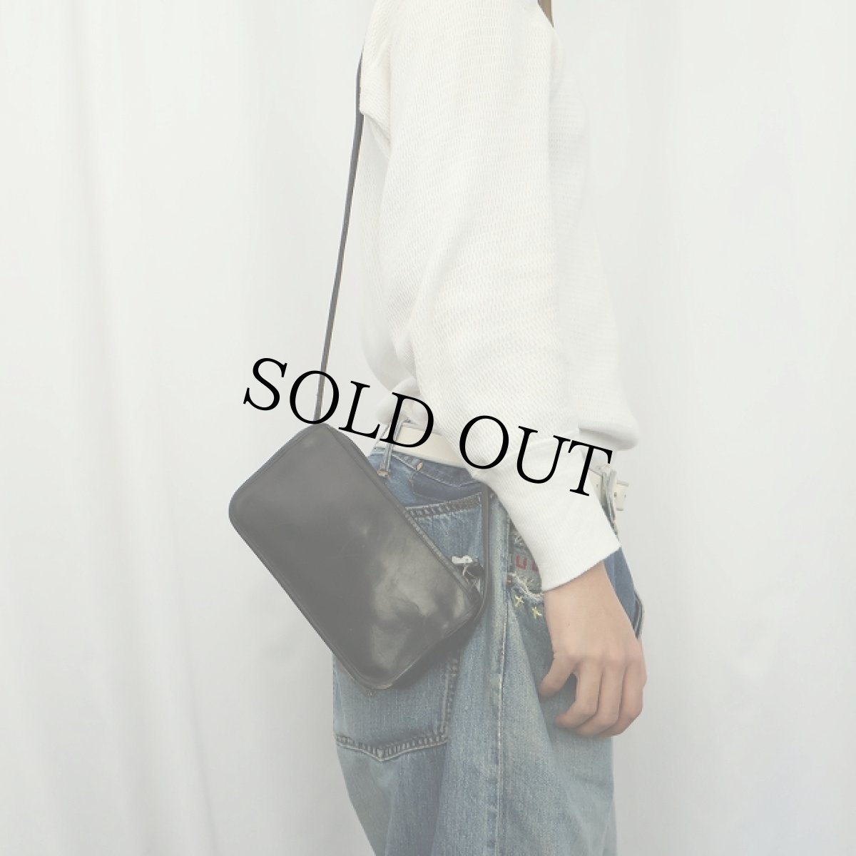 画像3: 60〜70's COACH USA製 レザーショルダーバッグ BLACK (3)