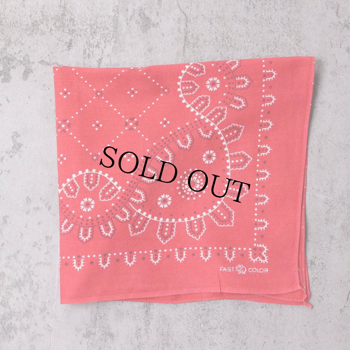 画像1: 60's エレファントブランド 総柄 バンダナ 上鼻 (1)