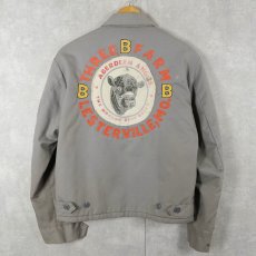 画像1: 70's Sears "THREE FARM LESTERVILLE" チェーン刺繍 キルティングライナー ジャケット (1)