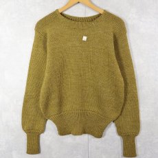 画像1: 40's プレーンウール アワードニットセーター DEADSTOCK (1)