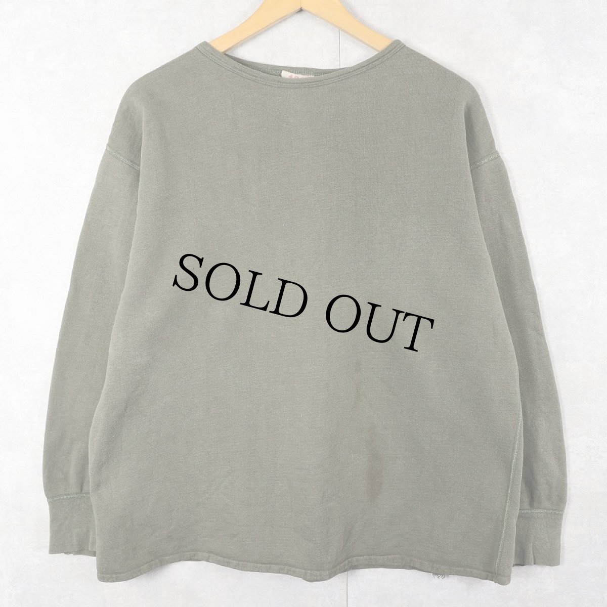 画像2: 70's FRENCH MILITARY 無地スウェット (2)