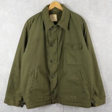 画像1: 70's U.S.NAVY A-2 デッキジャケット X-LARGE (1)