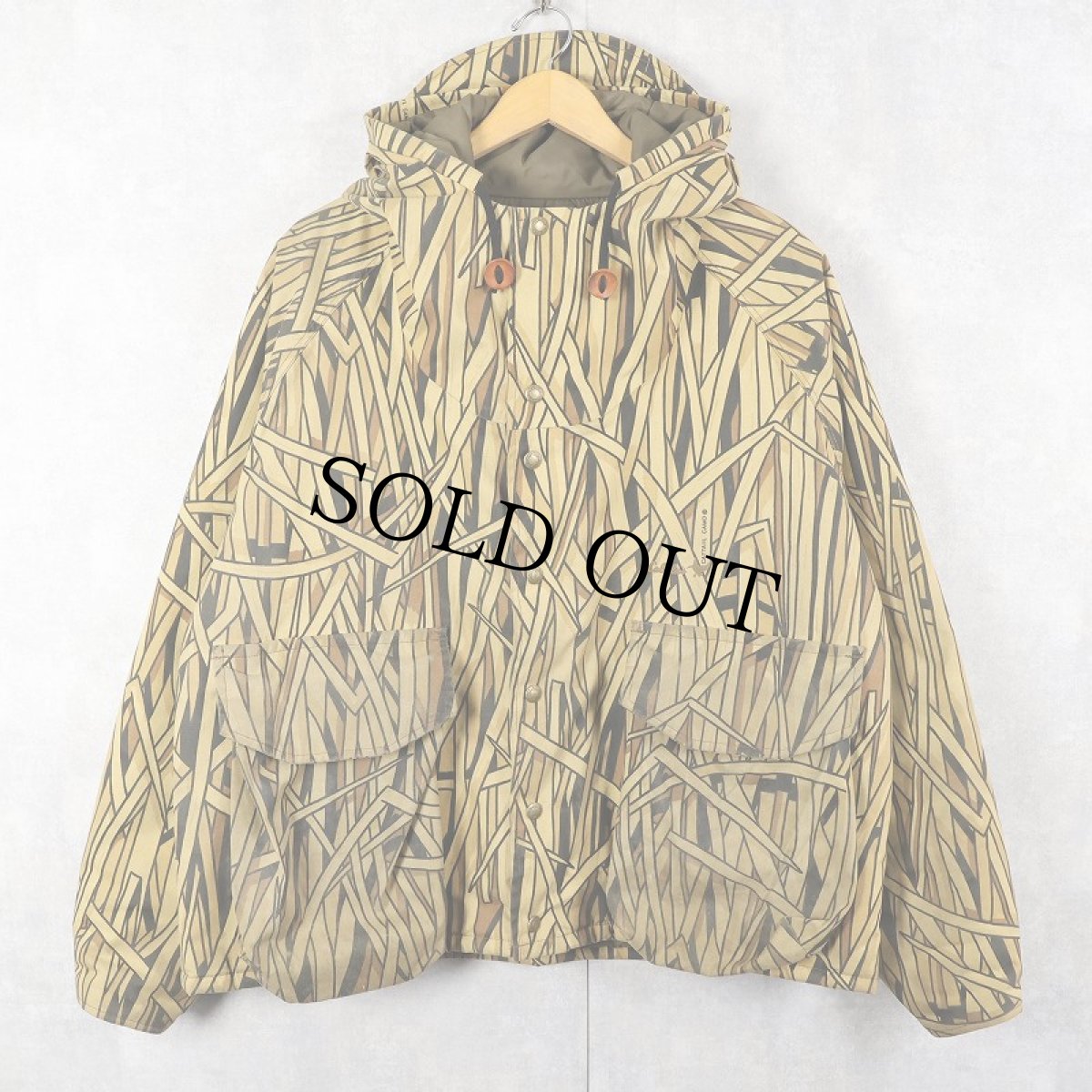 画像1: 90's Cabelas USA製 "CATTAIL CAMO" カモ柄 GORE-TEX ナイロンジャケット L (1)