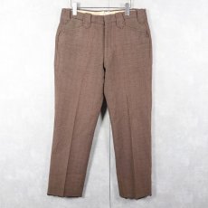 画像3: 80's Eddie Bauer チェック柄 メルトンウールスラックス W34 (3)