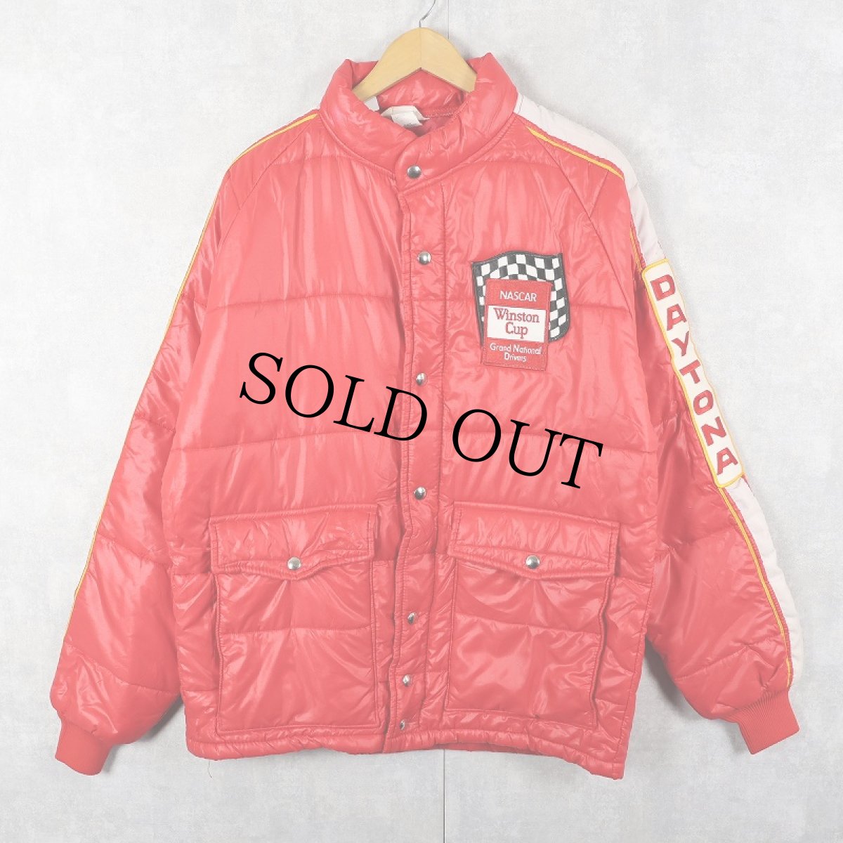画像1: 70's "Winston Cup" 中綿入り ナイロンレーシングジャケット L (1)