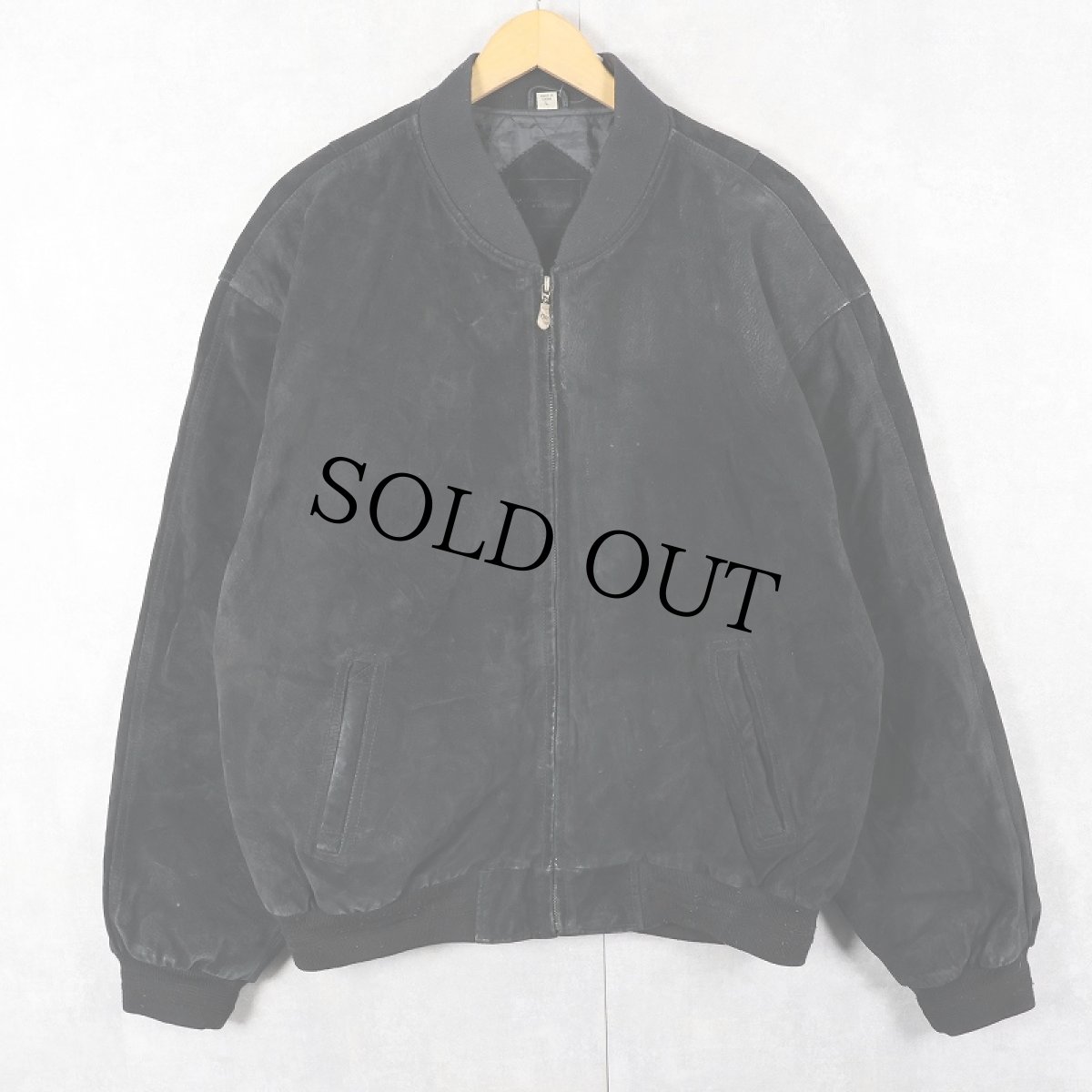 画像1: OUTDOOR EXCHANGE スエードレザージャケット BLACK L (1)