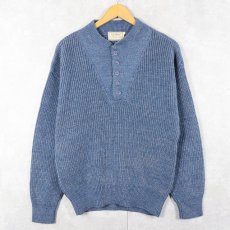画像1: 80〜90's L.L.Bean USA製 "HIGH TREK YARN" ヘンリーネック アクリルニットセーター M (1)