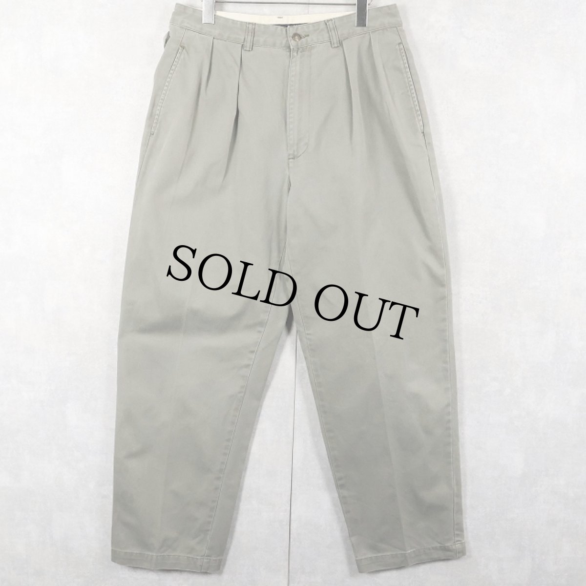 画像1: POLO Ralph Lauren "POLO CHINO" 2タック コットンチノトラウザーズ W31 (1)