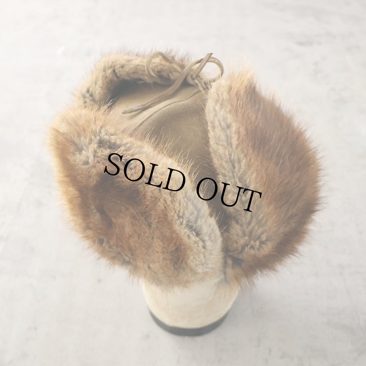 画像1: リアルファー×スエード ボンバーキャップ (1)