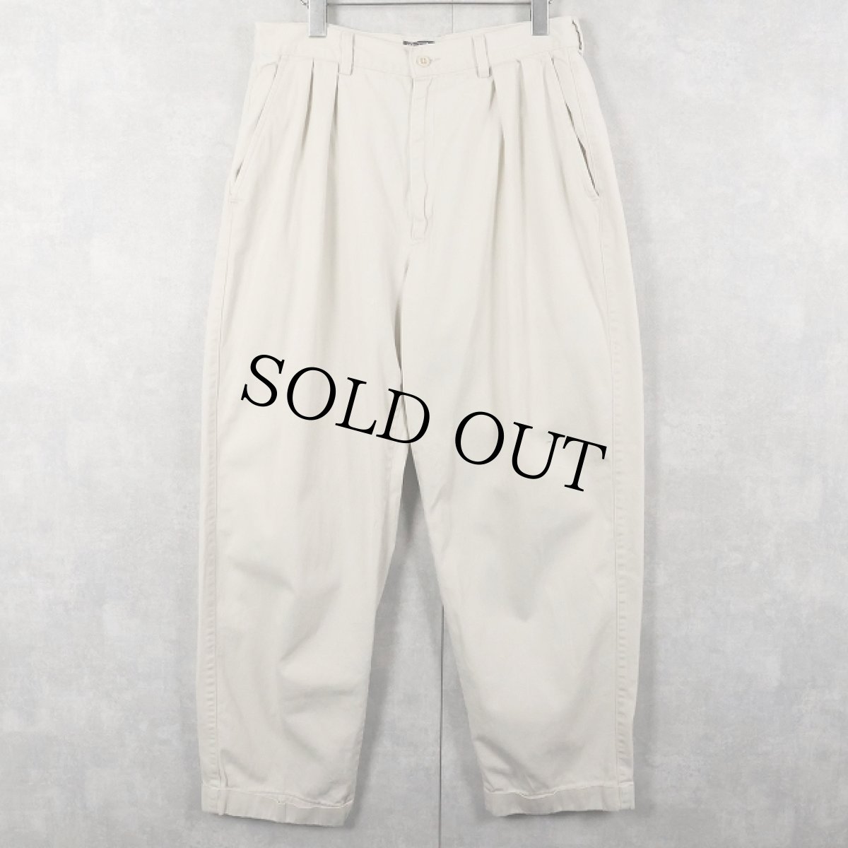 画像1: 90's POLO Ralph Lauren USA製 2タックチノトラウザーズ W31 (1)