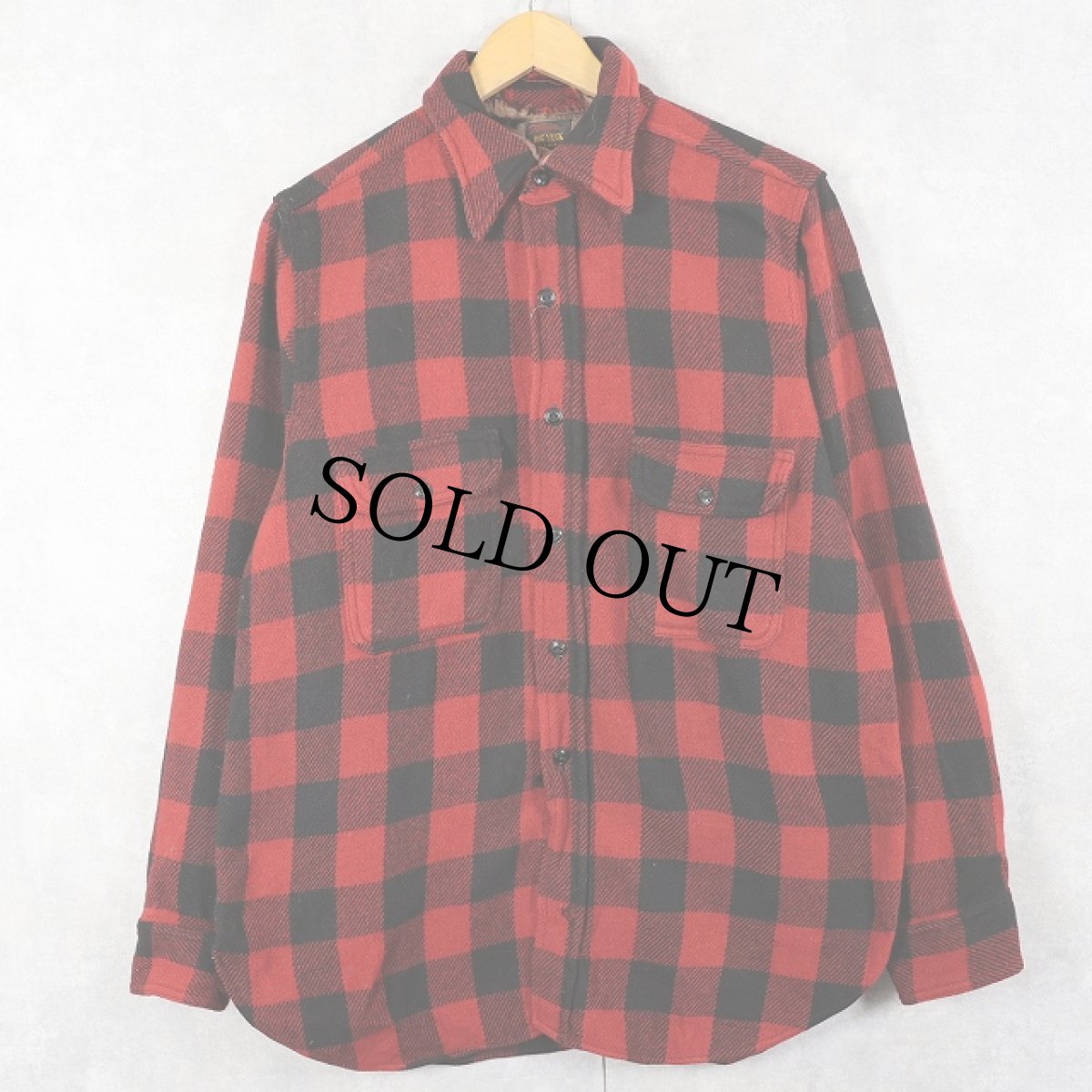 画像1: 40〜50's BIG YANK バッファローチェック柄 ウールシャツ (1)
