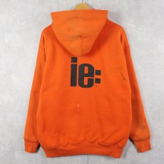 画像1: 90's AMERICA'S FINEST USA製 "ie" プリントスウェットフーディー L (1)