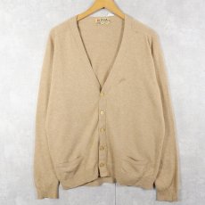 画像1: 70〜80's Pringle SCOTLAND製 カシミアニットカーディガン SIZE42 (1)
