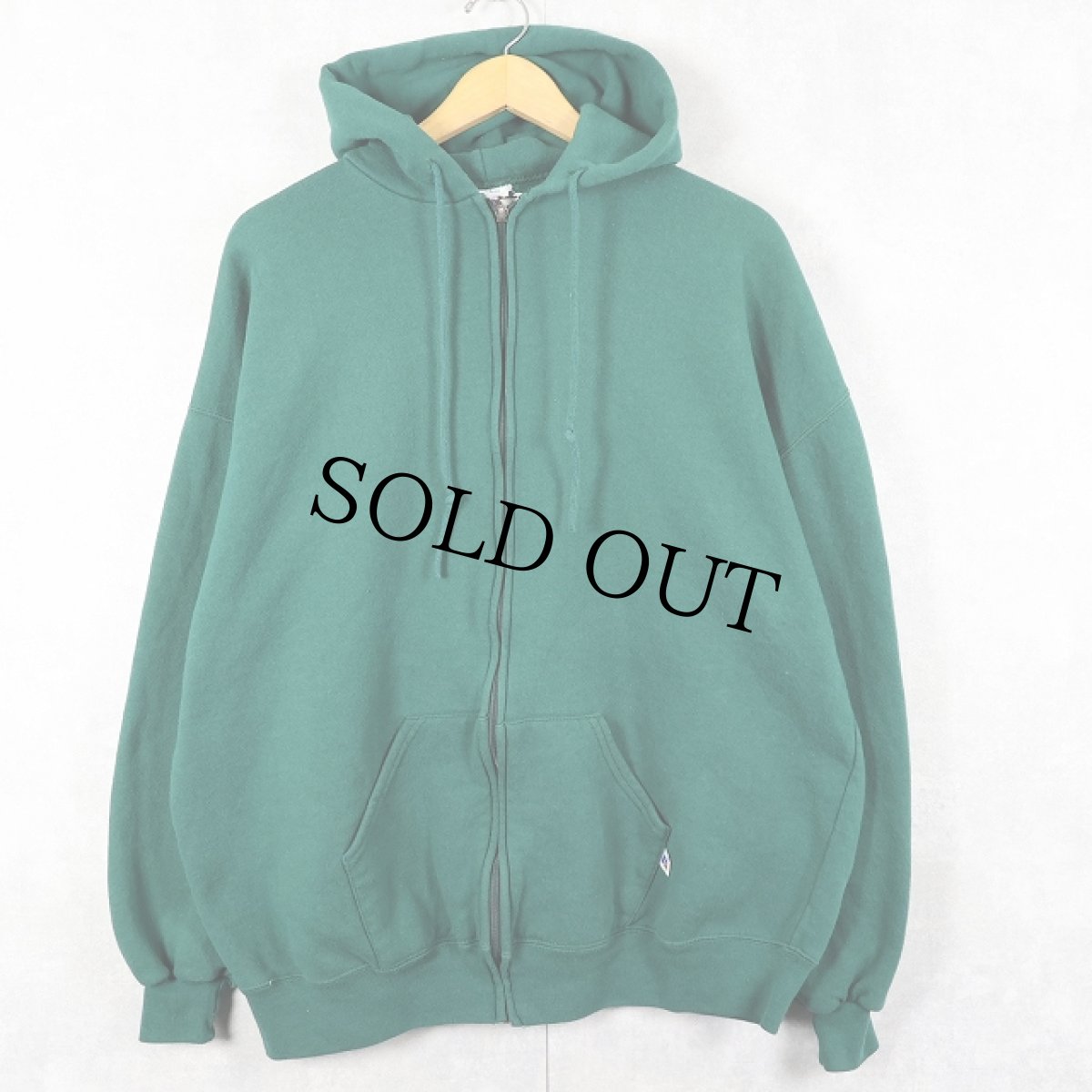 画像1: 90's RUSSELL ATHLETIC USA製 スウェットジップパーカー XXL  (1)