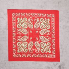 画像1: 40〜50's ペイズリー柄 バンダナ (1)