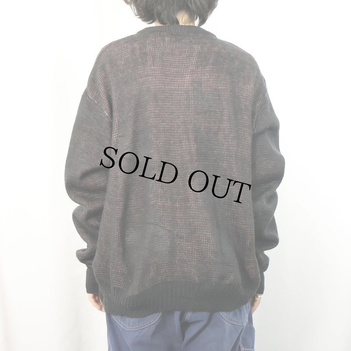 画像3: 90's JOCKEY 犬柄 ジャガードニットセーター L (3)