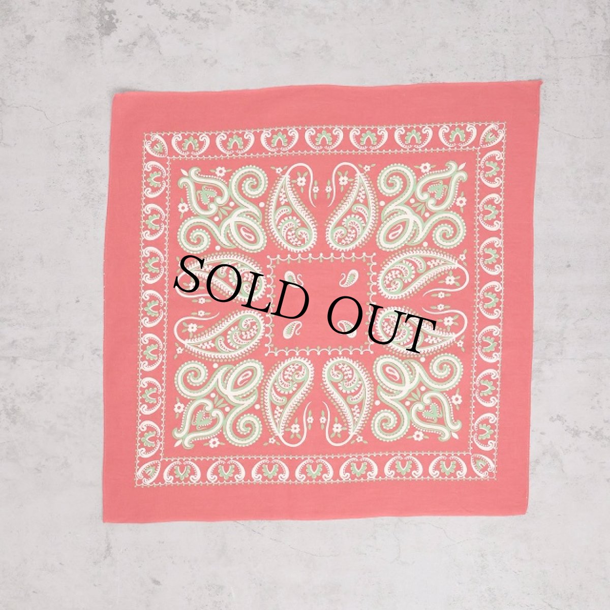 画像1: 40〜50's ペイズリー柄 バンダナ (1)