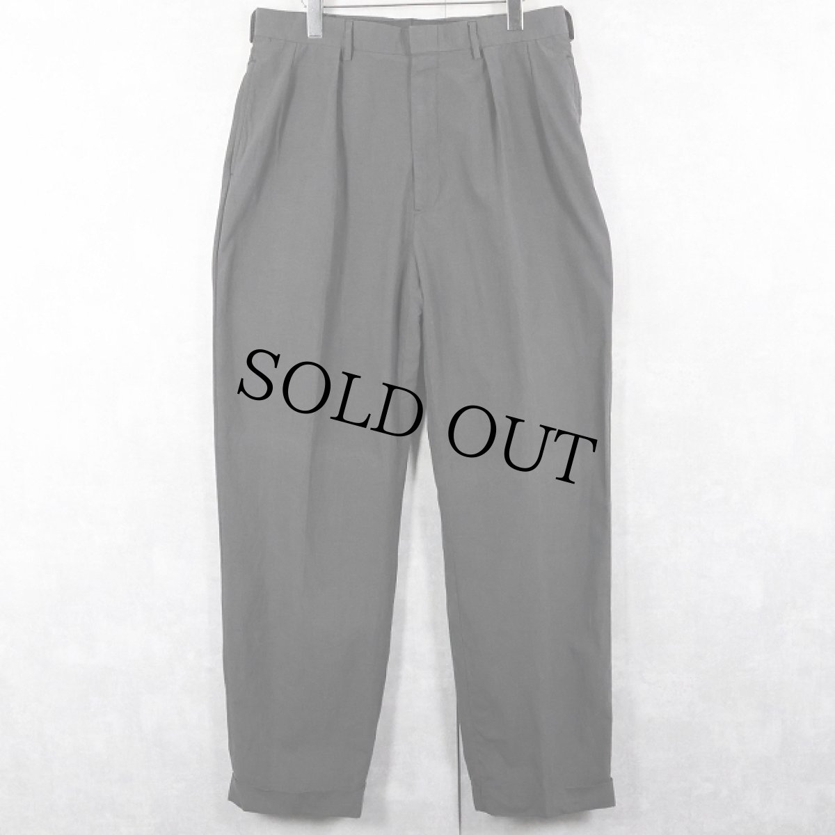 画像1: POLO Ralph Lauren 2タック コットンスラックス W33 (1)