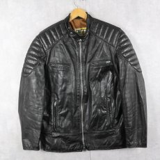 画像1: 70's Brimaco CANADA製 シングルライダースジャケット BLACK SIZE40 (1)