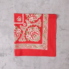 画像2: 40〜50's 花柄 バンダナ (2)