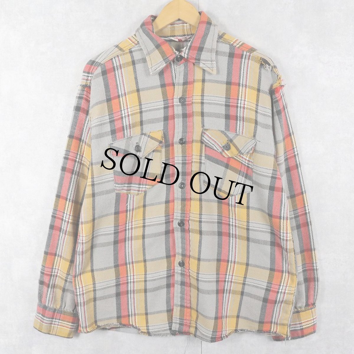 画像1: 70's FROSTPROOF チェック柄 ヘビーネルシャツ SIZE16 1/2 (1)