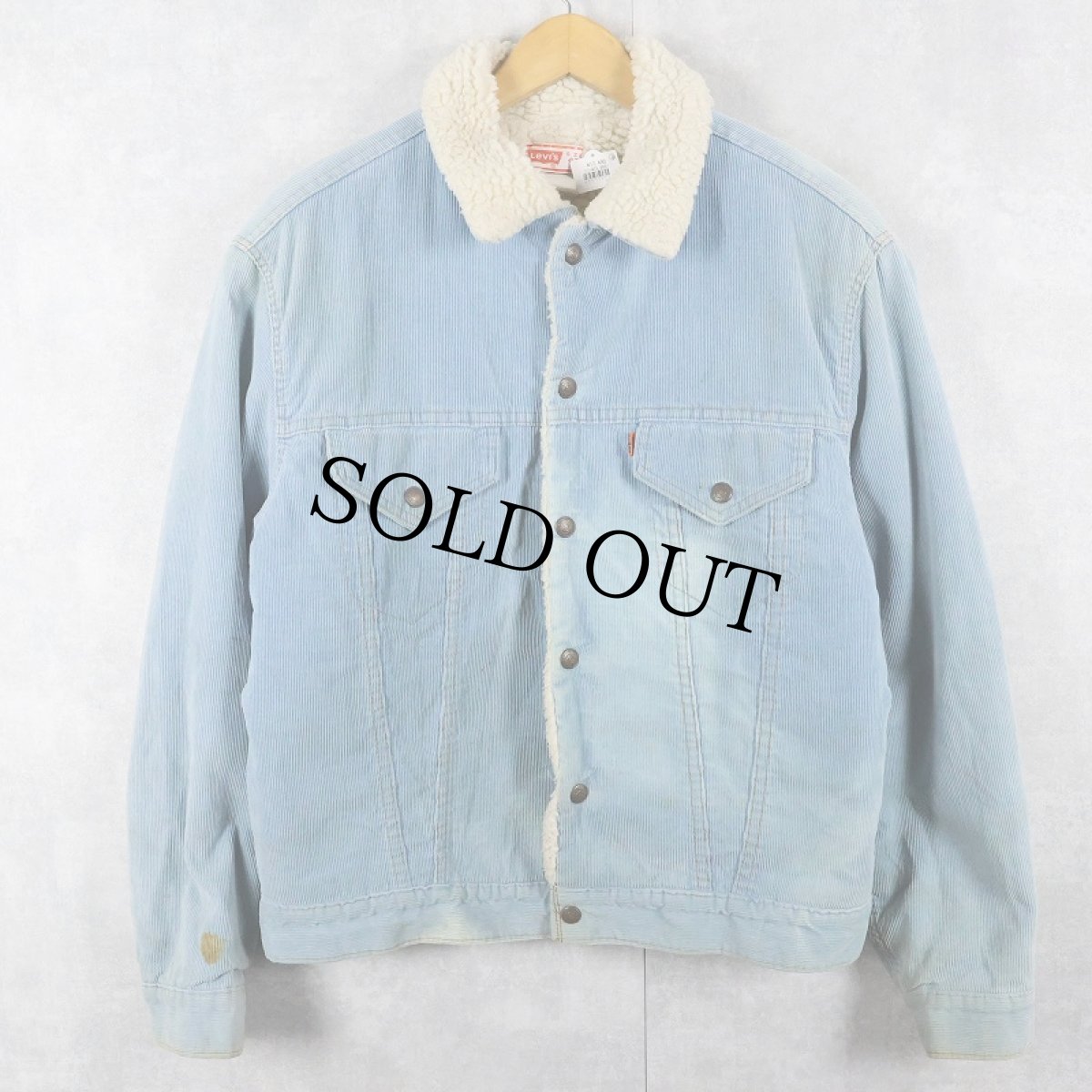 画像1: 70's Levi's USA製 70605-1513 コーデュロイボアジャケット SIZE42 (1)