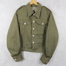 画像3: 50's BRITISH ARMY グリーンデニム BATTLEDRESS JACKET SIZE9 (3)