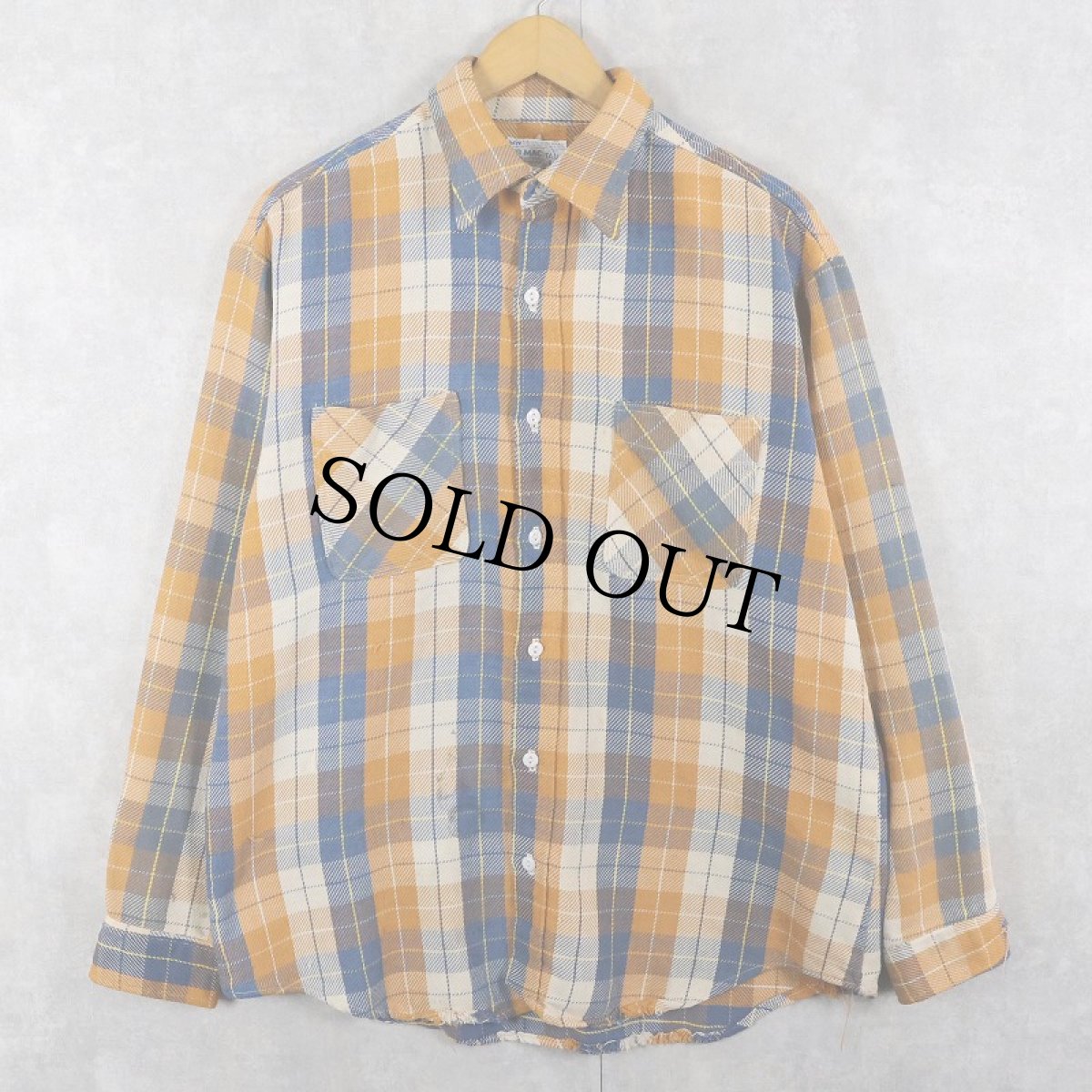 画像1: 70's JCPenney BIG MAC チェック柄 ヘビーネルシャツ L (1)