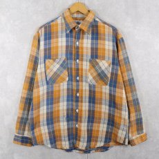 画像1: 70's JCPenney BIG MAC チェック柄 ヘビーネルシャツ L (1)