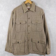 画像1: 60's Woolrich 千鳥格子柄 ウールシャツジャケット SIZE42 (1)