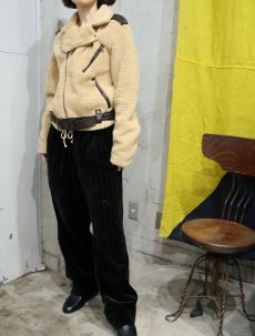 画像2: POLO Ralph Lauren "Double Riders Type" ボアライダースジャケット S (2)