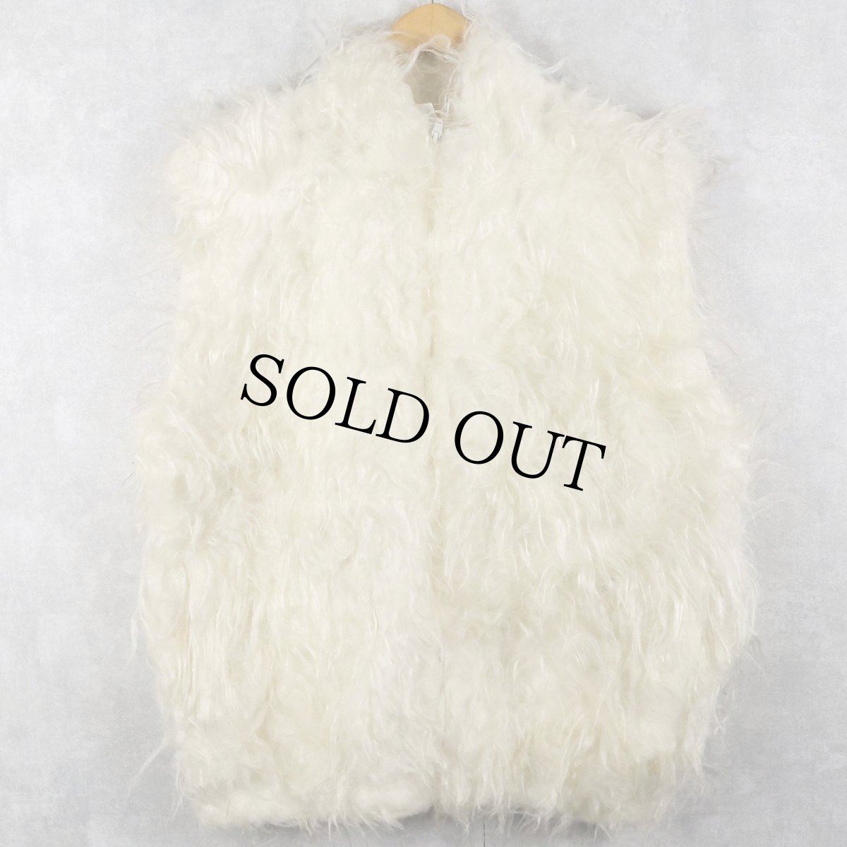 画像1: 90's duffel USA製 フェイクファーベスト  (1)