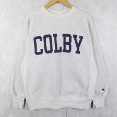 画像1: 90's Champion REVERSE WEAVE "COLBY" プリントスウェット L (1)