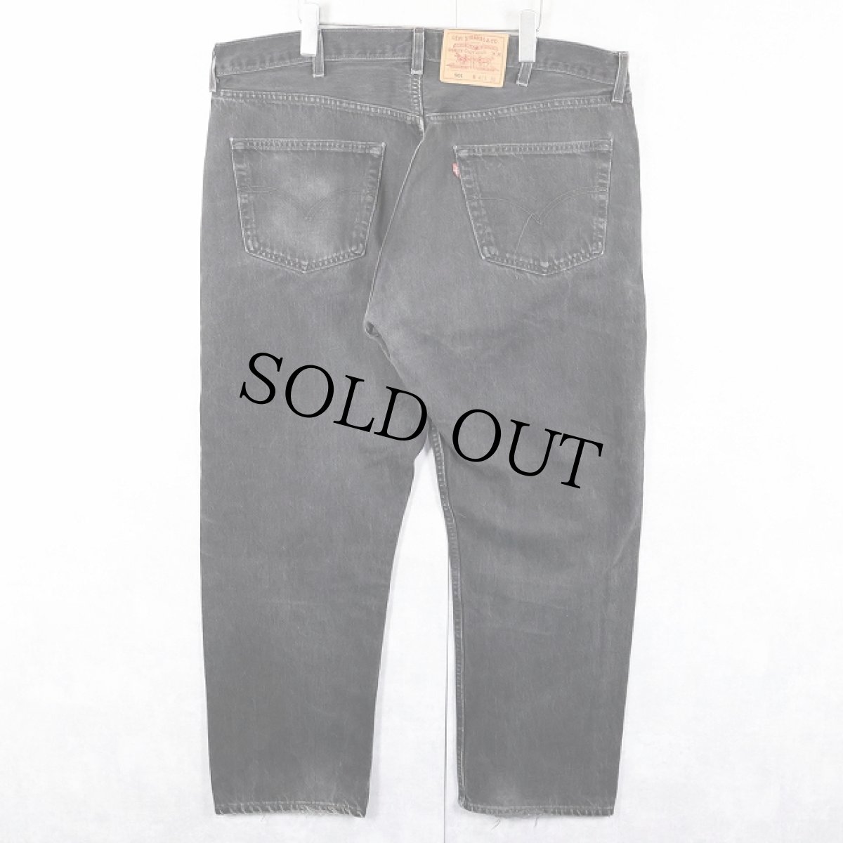 画像2: 90's Levi's 501 USA製 "サルファブラック" ブラックデニムパンツ W42 (2)