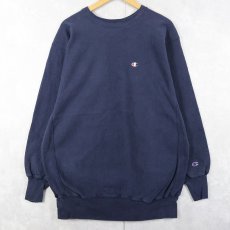 画像1: 90's Champion REVERSE WEAVE USA製 目付き スウェット NAVY XXXL (1)