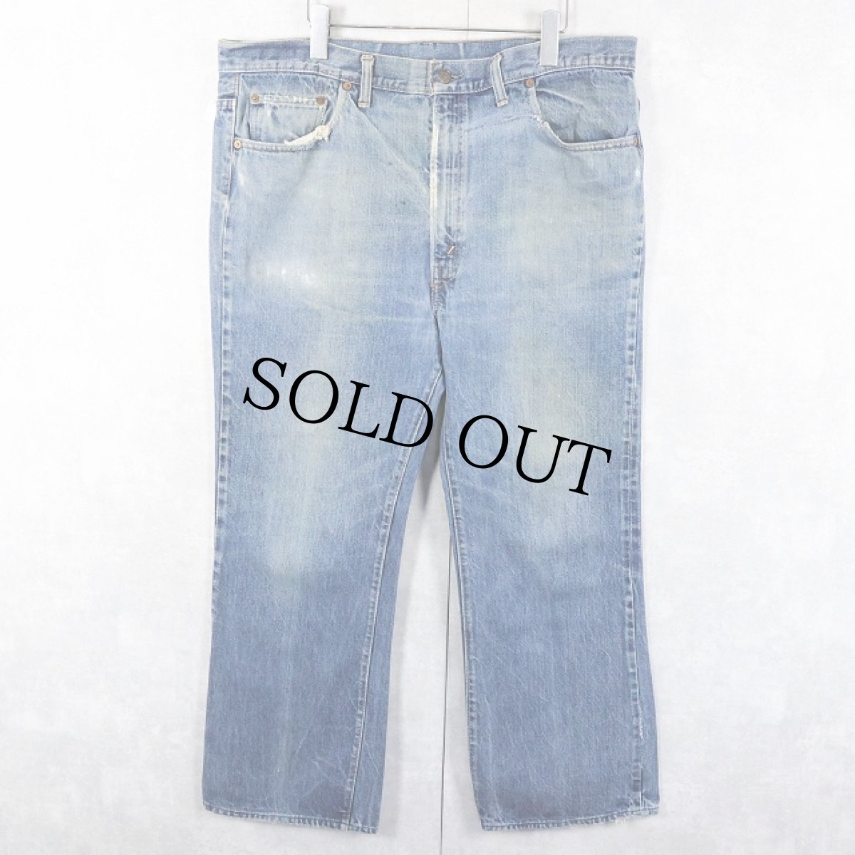 画像1: 70's Levi's 517 66Single ブーツカットデニムパンツ W39 (1)