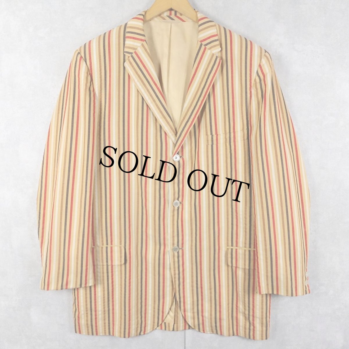 画像1: 50〜60's B.Altman & Co. ストライプ柄 シアサッカーテーラードジャケット (1)