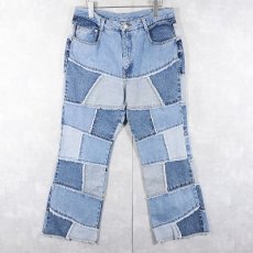 画像1: 90s Arizona Jeans パッチワークデザイン デニムパンツ W33 (1)