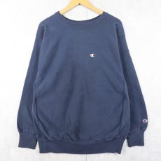 画像1: 90's Champion REVERSE WEAVE 目付き スウェット NAVY XL (1)