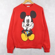画像1: 90's MICKEY&CO. 青パンミッキー キャラクタープリントスウェット M (1)