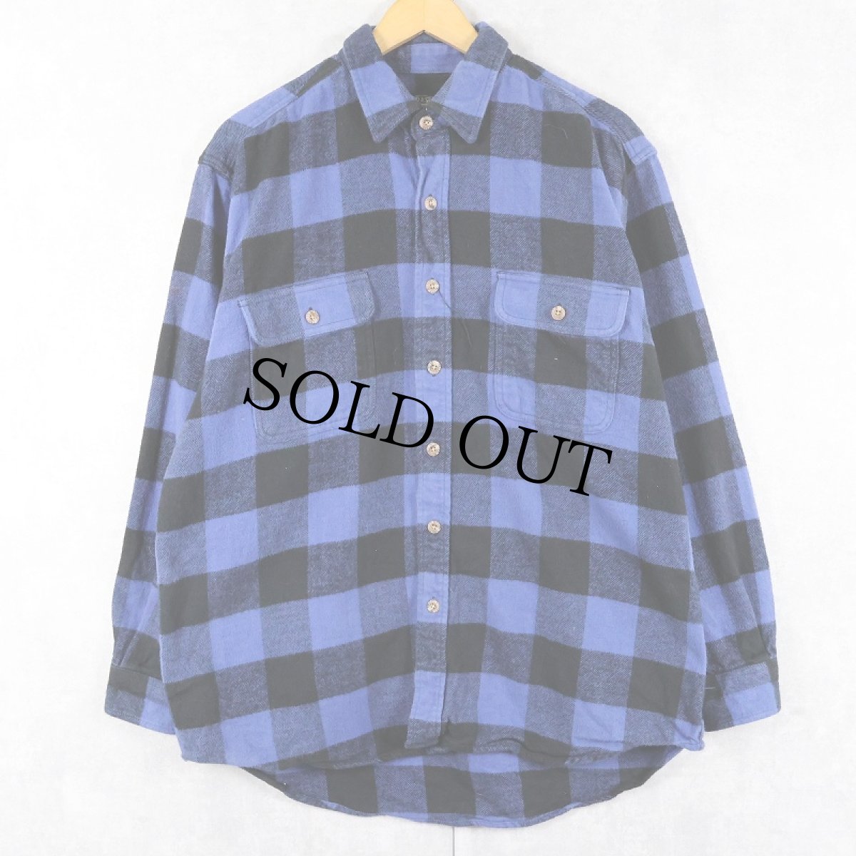 画像1: 90〜2000's FIELD&STREAM バッファローチェック柄 ヘビーネルシャツ L (1)