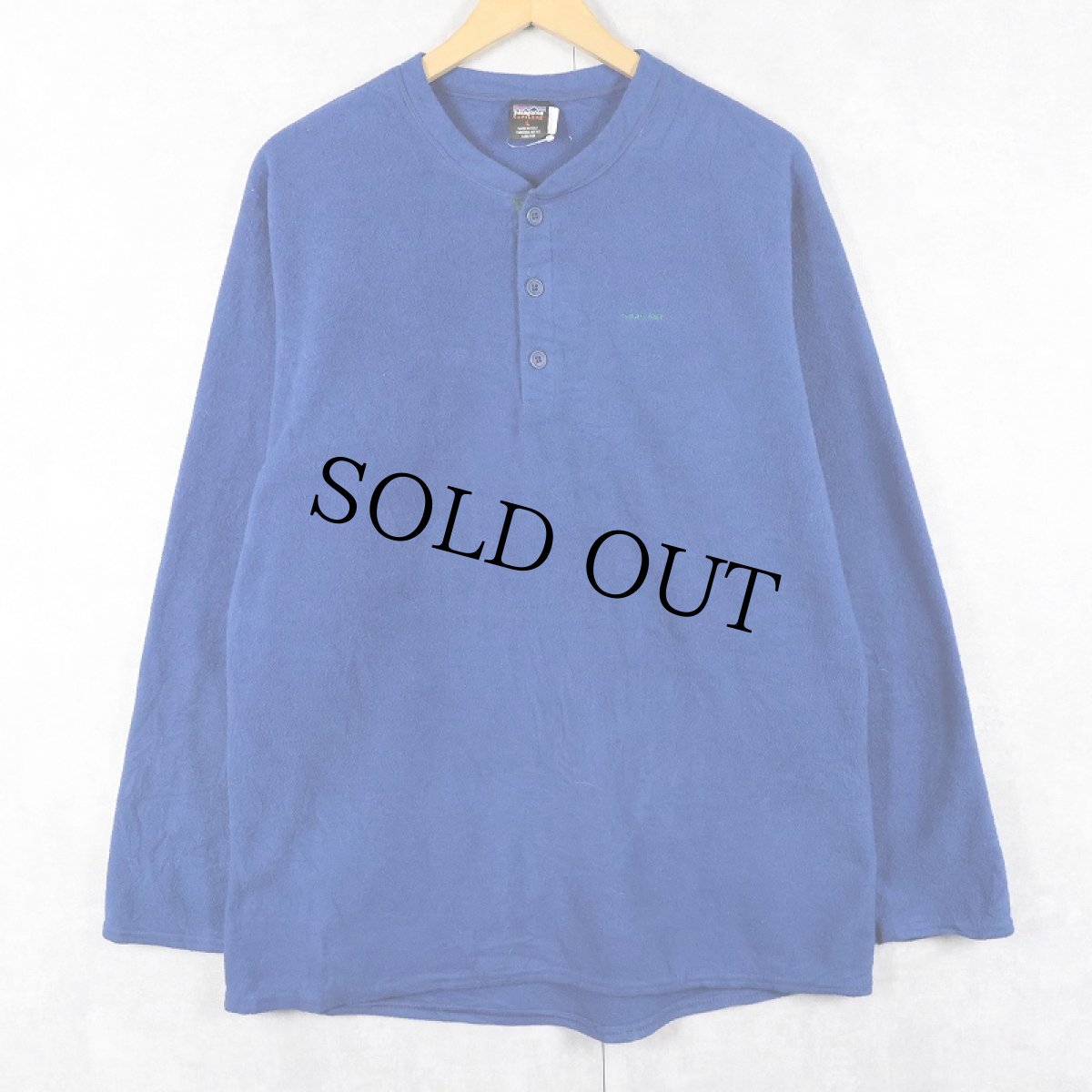 画像1: 90's Patagonia USA製 "CAPILENE" ヘンリーネック フリースロンT L (1)