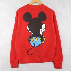 画像2: 90's MICKEY&CO. 青パンミッキー キャラクタープリントスウェット M (2)