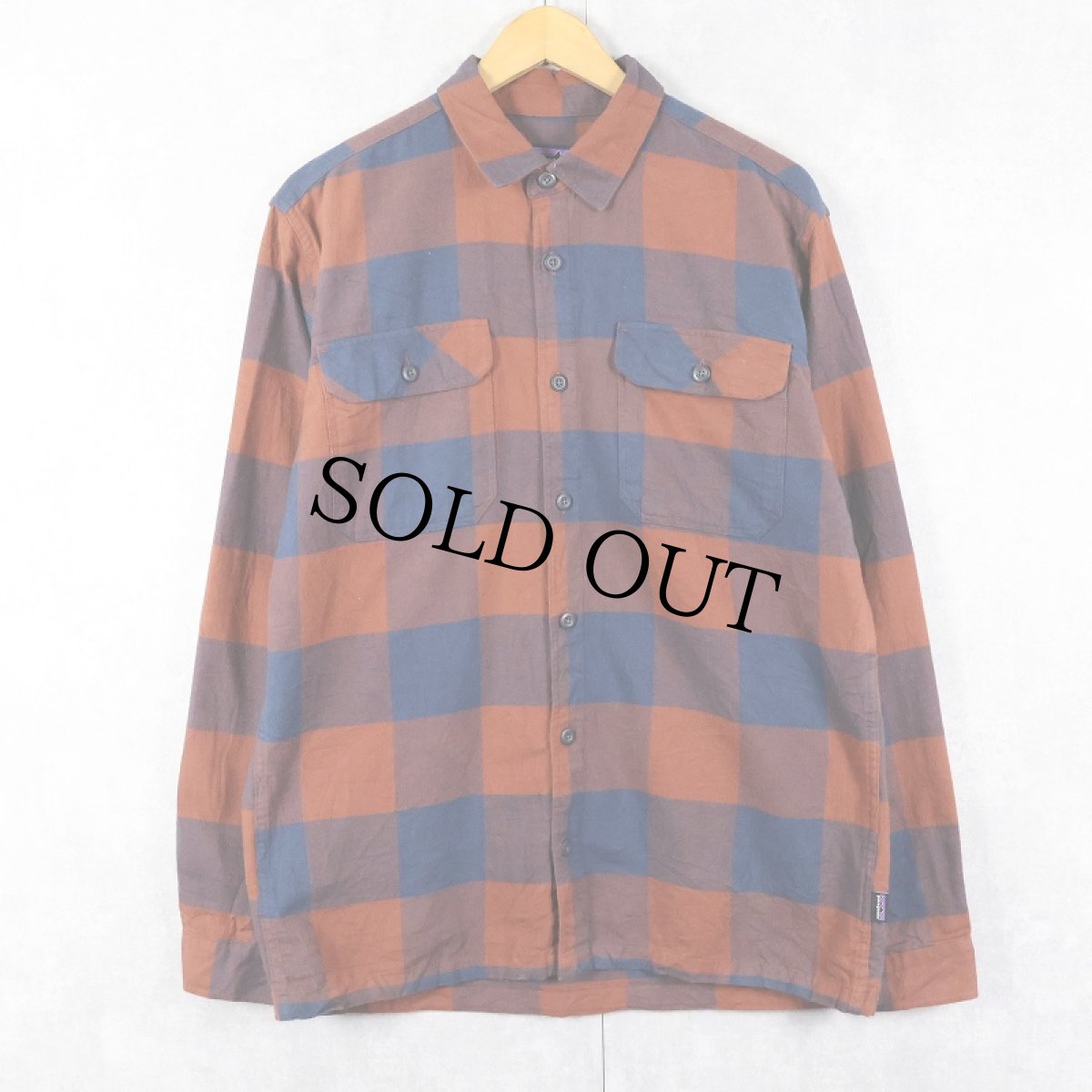 画像1: 2021AW Patagonia ブロックチェック柄 フィヨルド フランネルシャツ M (1)