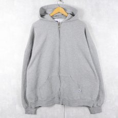画像1: 90's RUSSELL ATHLETIC 無地スウェットジップパーカー XXL (1)